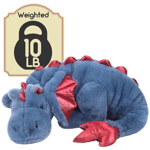 ARELUX Giant Weighted Winged Dragon Plush Toy - 50" 10lbs Soft Stuffed Animal for Comfort, Pterosaur Plushie Fuzzy Dinosaur Pillow Plushies Cuddly Removable and Washable Blue
