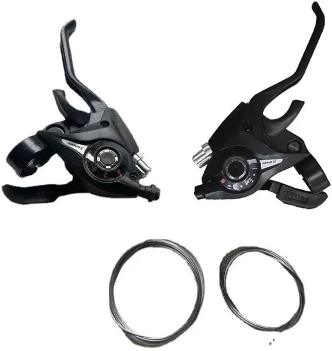 For Shimano ST-EF51 GEAR Shifter Set 3x7 3X8 V-Brake Lever Speed Set Bike MTB Mountain Bike Shift Levers Bike Handlebar(3x7)