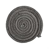 Besttoolifes Kamin-Glasfaser-Seildichtung, 8-16 mm Durchmesser, 2,5 m Länge, hitzebeständig & elastisch, für Holzofen, Pelletofen und Kamintüren (2,5 m x 12 mm)