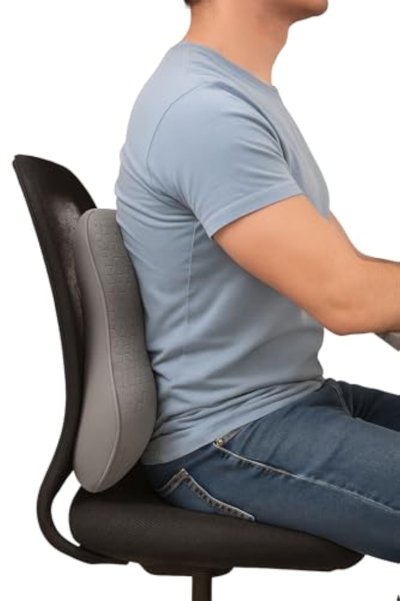 Memory Foam Lumbar Support Cushion for Car, Ergonomic Back Support