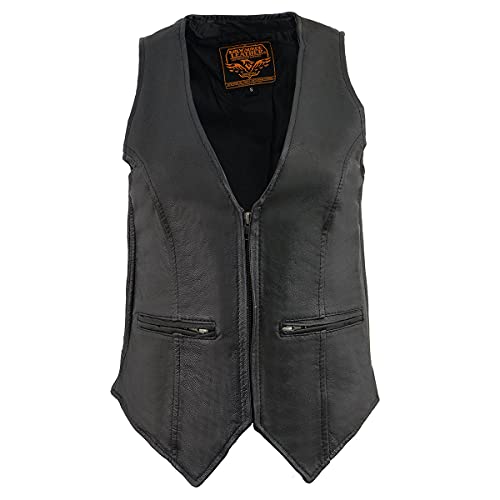 Image of Milwaukee Leather Premium Motorcycle Biker Rider Leather Vest for Women |LKL|ML|MLL|SH