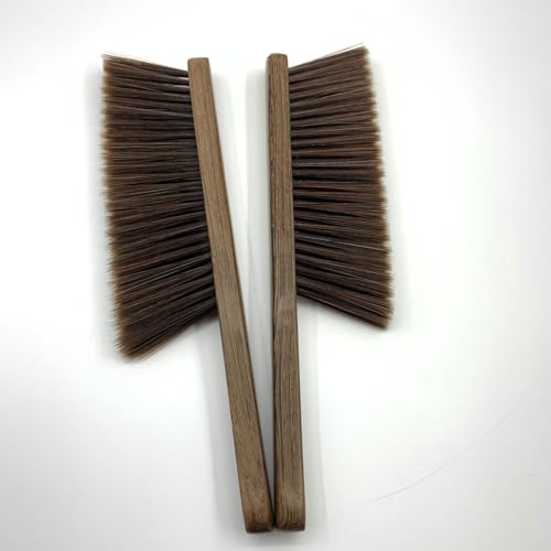 2 escovas de madeira de cabo longo para remoção eficaz de poeira