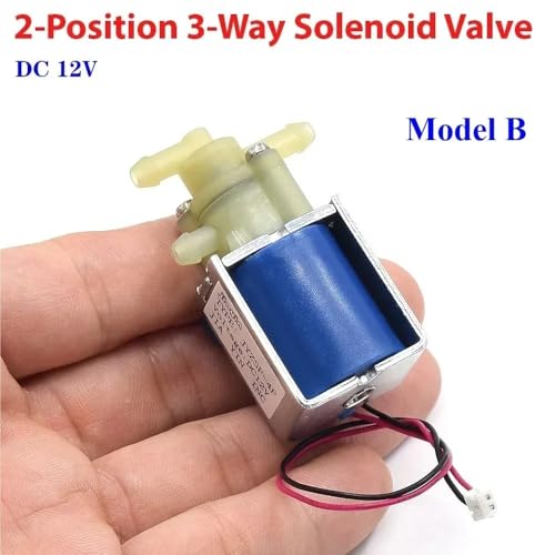 Micro vanne solénoïde 12V DC 2-position 3-way pour contrôle de flux d'eau - 6