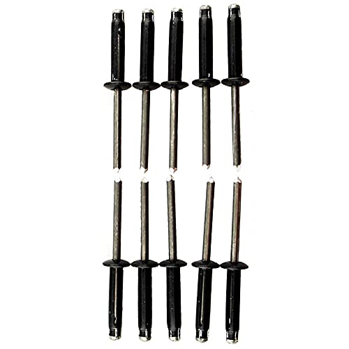 YakAttack Tri-Fold Rivet Kit, 10 Pack, 3/16” Aluminum, Black