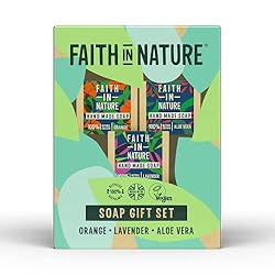 Faith In Nature Natural Handmade Soap Gift Set, Vegan and Cruelty Free, No SLS or Parabens, 3 x 100g