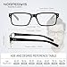 NORPERWIS Reading Glasses 5 Pairs Quality Readers Spring Hinge Glasses for Reading for Men and Women (5BLACK, 3.00)