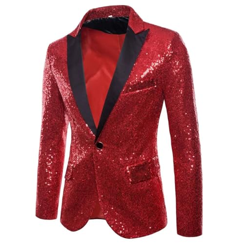 Men's Suit Round Sequin Pocket Single Row Button Stage Show Dance Casual Men Blazer3