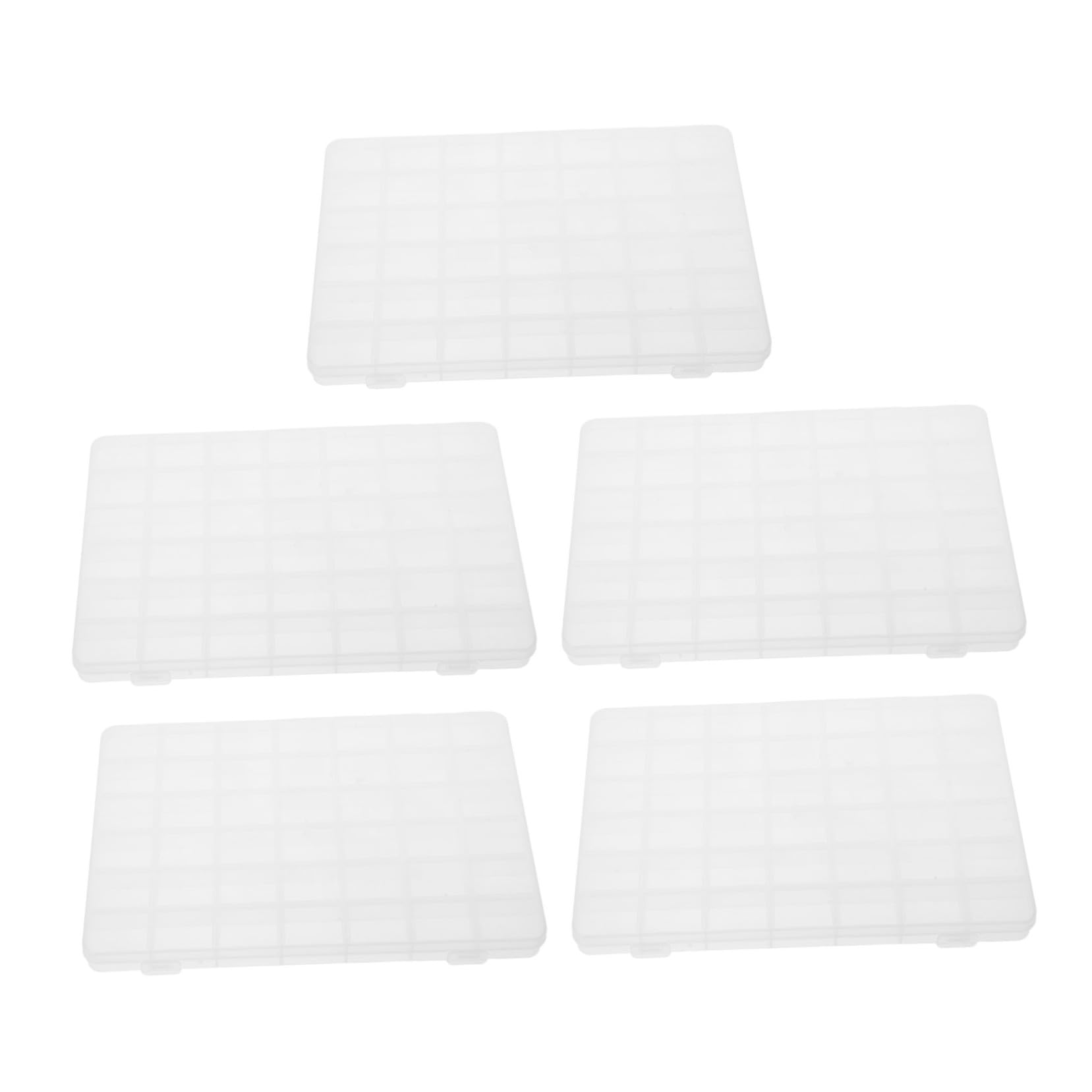 Boîte de rangement pour perles en plastique transparent avec compartiments