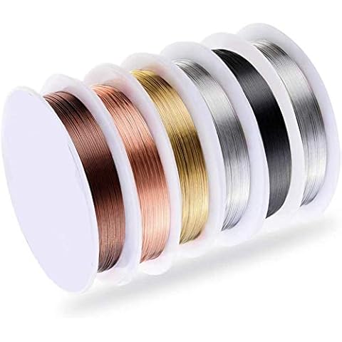 Uinfhyknd 6 Pack Jewelry Beading Wire for Jewelry Making Supplies and Craft (24 Gauge) Cover