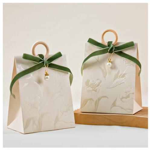 Boîtes à bonbons en papier Hrlace en lot de 50 avec poignée pour décorer vos tables de fête