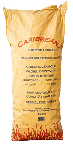 Caribbean ® Lumpwood Carbón Vegetal - 15 kg