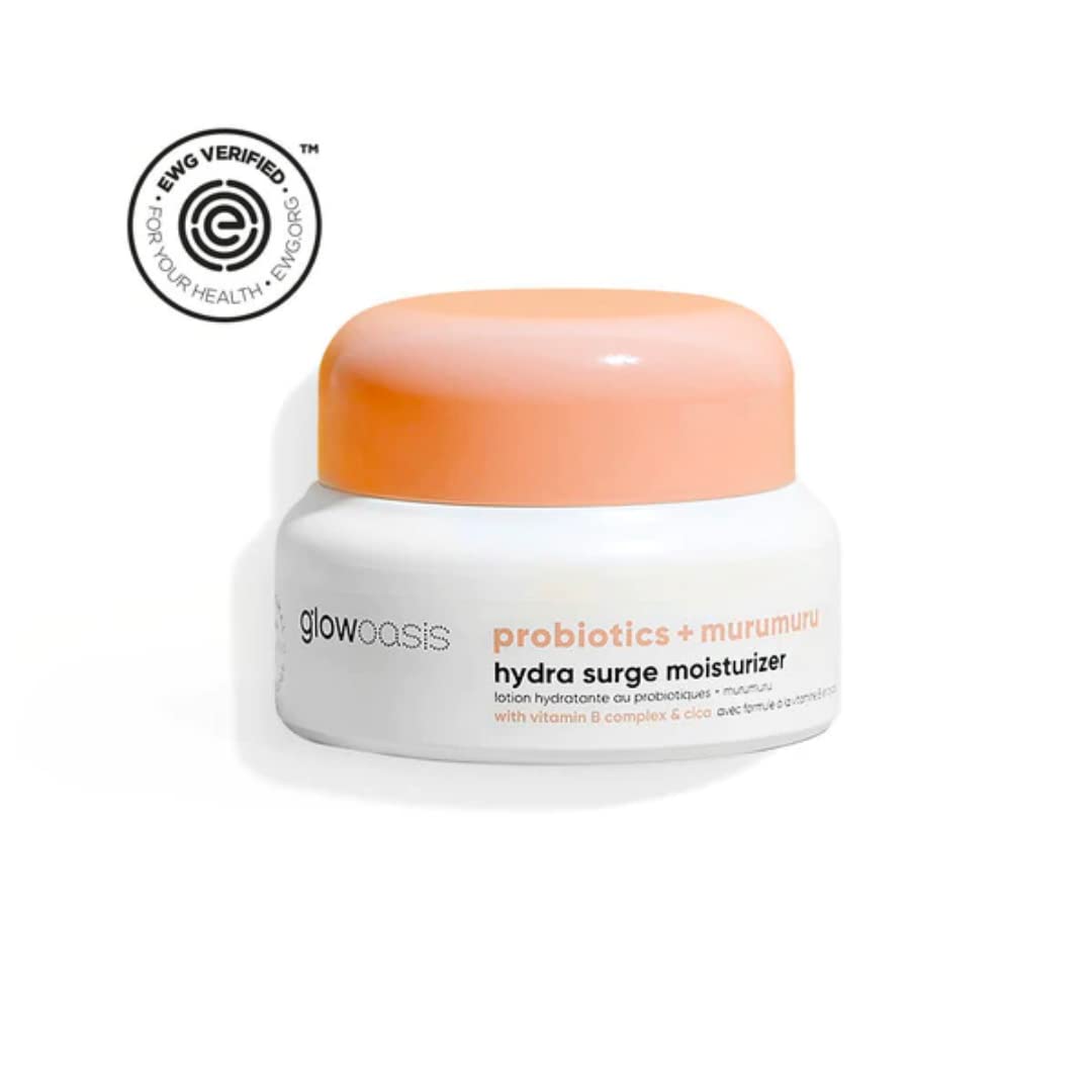 glowoasis Probiotics + Murumuru Hydra Surge Face Moisturizer | Facial Moisturizer for Dry Skin | Fragrance-Free Face Cream for Sensitive Skin | Anti Aging Moisturizer Face Cream