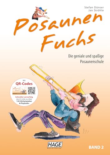 Posaunen Fuchs Band 1, Band 2 und Spielbuch (EH3811, EH3812, EH3810, 9783866260818, 9783866260825, 9783866264021) + Poliertuch aus Mikrofaser (Starterset)