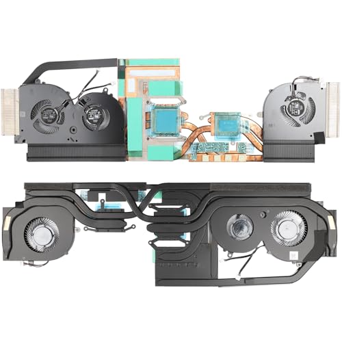 YAEHUYING New CPU+GPU Computer Fan with Heatsink Replacement for MSI GS75 Stealth P75 WS75 Creator 17(10th Gen Processor) Series, Fit for MS-17G1 MS-17G2 MS-17G3 Series Fan and Heatsink DC5V 0.5A