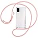 Produktbild mtb more energy® Handykette kompatibel mit Samsung Galaxy A41 (SM-A415, 6.1'') - rosa - Smartphone Hülle zum Umhängen - Anti Shock Full TPU Case