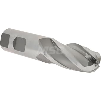 Hertel Cobalt Ball End Mill, Bright/Uncoated Finish, Single End, 1" Diameter, 2" LOC, 1" Shank Diameter, 4 Flute, 4-1/2" OAL, 30 Helix, Series HBCO4