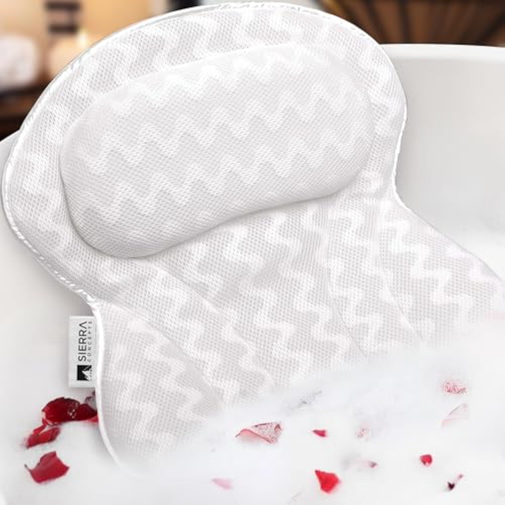 Luxury Soft 3D Mesh Bath Pillow for Spa and Bathtub