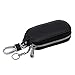 Produktbild Kingus PU Leder Autoschlüssel Brieftaschen Auto Schlüsseletui Mode Autoschlüssel Tasche Mini Reißverschluss Schlüsseltasche Persönlichkeit Mini Aufbewahrungstasche Home Autoschlüssel Tasche, schwarz