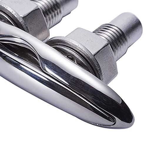 Sunoom Boat Pull Up Deck Cleat 5 Inch,316 Stainless Steel Heavy Duty Marine Dock Cleat,Hidden Flush Mount Marine Cleat #TOP6