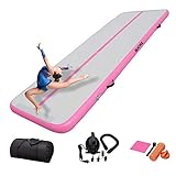 IBATMS Air Tumbling Mat Tumble Track,10ft Inflatable Gymnastics Air Mat for Gymnastics Training/Home