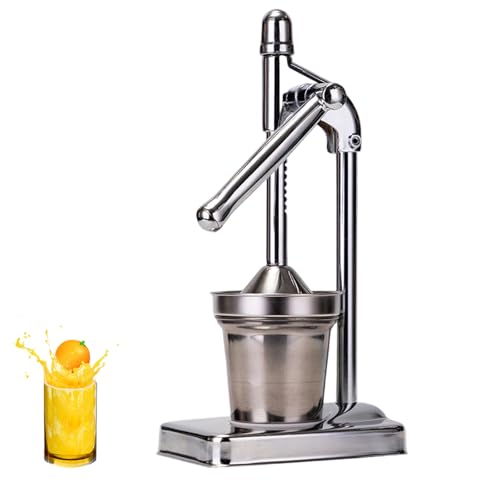 Cast Iron Juicer Hand Press,Professional Citrus Juicer,Manual Juicer Stainless Steel Lemon Squeezer, Heavy Duty Countertop Lime Citrus Crush Machine for Fresh Lemonade Orange Juice Easy to Clean (A)
