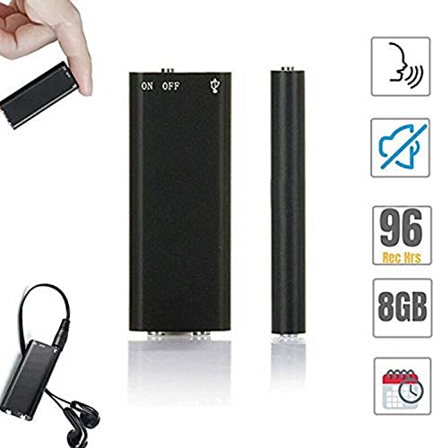Image of 8GB New Mini Pocket Voice Recorder 8GB Professional Sound Recorder Digital Audio Mini Dictaphone + MP3 Player + USB Flash Drive (8 GB Voice Recorder)