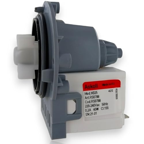 DL-pro Ablaufpumpe Magnettechnikpumpe 40W Askoll mit Schraubenbefestigung universal für Waschmaschine