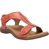 WoCOyo Orthopädische Sandalen Sommer Atmungsaktiv Leicht Sandalen mit Keilabsatz Pantoffeln Orthopädische Strand Arch Support Zehentrenner Open Toe Sport Strand Latschen,004,39EU