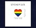 250 Rainbow Stripe Heart Stickers for LGBTQ Pride Parades and Events | Rainbow Flag Heart Shaped Stickers on a Roll