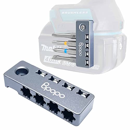 Aluminum Easy Access 1/4-Inch Hex Bits Magnetic Holders Fit For Makita 18V Lxt Cordless Impacts Drivers Head,Drill Bit Tool Holster Organizer, Storage Hex Screw Bit On Power Drill,Left Side #TOP11
