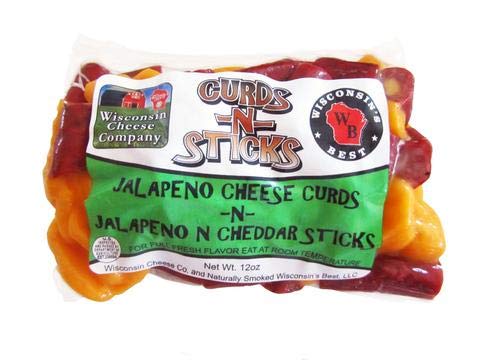 Wisconsin Cheese Company - Wisconsin Cheese Curd & Meat Sticks Gift Box - 100% Wisconsin Famous & Fresh Cheese Curds & Meat Sticks | Perfect for Parties, Charcuterie Boards and Birthday Gifts | Charcuterie Board Food | Cheese Curds | Housewarming Gift | B