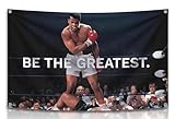 Be the Greatest Flag - Ali Motivational Gym Polyester Flag 3x5 Ft with 4 Grommets - Home Wall Single Sided Posters for Guys and Man - Muhammad Cool Motive Banners Decor Outdoors or Indoors for Boys