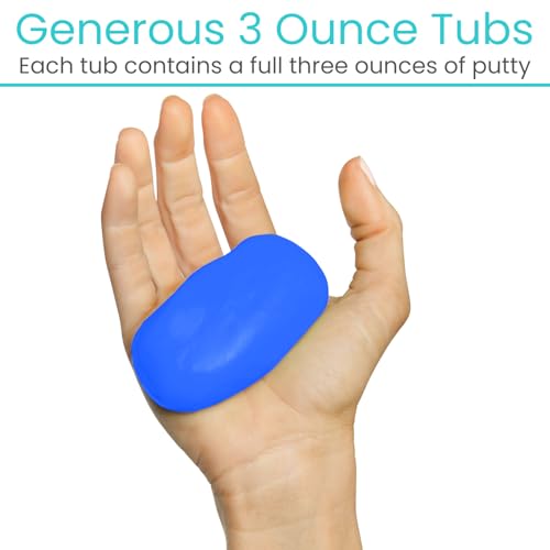 Vive Therapy Putty For Adults, For Hand Therapy (2 Pack) - Occupational Sensory Stress Relief Tools - for Physical Exercise, Finger Pain, Grip Strength, Rehab, Arthritis, Forearms, Fidgeting, Motor Skills - Image 5