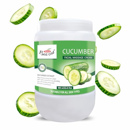 Image of BEEONE Cucumber Massage Cream 900ml - Hydrating & Refreshing Massage Cream for Soft, Smooth Skin | Soothing Cucumber Formula for All Skin Types