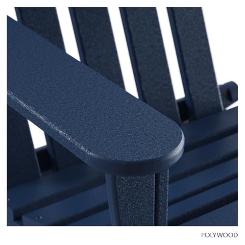 POLYWOOD AD5030NV Classic Folding Adirondack Chair, Navy - Image 7