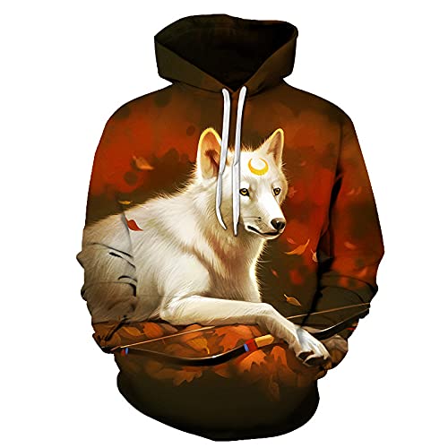 SUHINFE Sweat-Shirt Fantaisie pour Homme, Sweats à Capuche réalistes 3D pour Graphique Cover