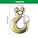 Ailengy Yision 4 Pack Heavy Duty Forged Steel Clevis Slip Hook 5/16 Inch, G70 Safety Hook Tow Chain 14,000 LB Capacity Clevis Grab Hook with Latch Forged Grade for Trailer Truck Transport