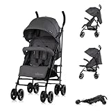 Chipolino Kinderwagen Milano Buggy bis 22 kg, Rückenlehne verstellbar, faltbar grau dunkelgrau