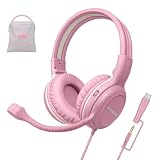 SIMOLIO-Type-C-Wired-Headphones for-School with HD Boom-Mic & Volume Limit