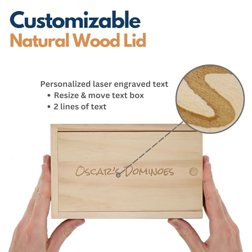Set personalizado de dominó de madera doble 6 miniatura 3