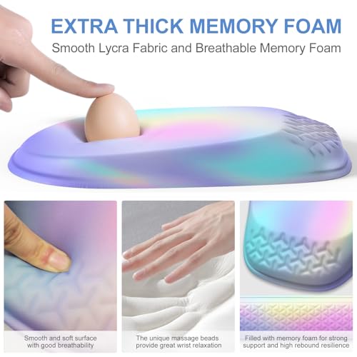 Laokiiy Ergonomic Mouse Pad with Wrist Rest, Memory Foam Support for Office by Laokiiy - Used condition - Image 3