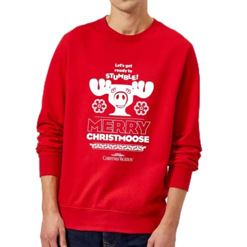 Image of Zavvi National Lampoon Merry Christmoose Christmas Sweatshirt - Red - XL