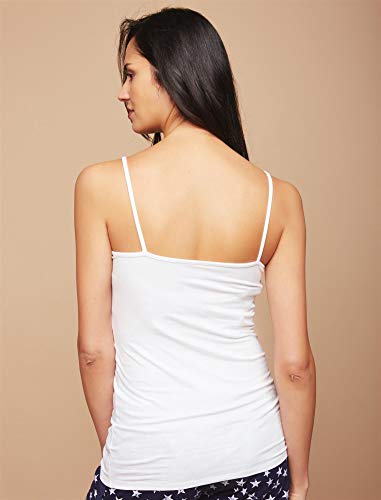 Motherhood Maternity Women's Maternity Scoop Neck Cami Tank Top, White, Large #TOP1