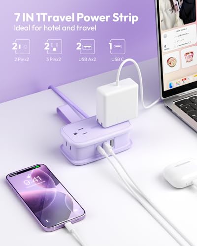 NTONPOWER Travel Power Strip,Travel Essentials Cruise Approved Power Strip - image 4