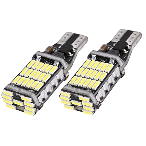 Image of AllExtreme EX45LBS Universal T10 LED Parking Light 45 SMD Bright Interior Pilot License Plate Dome Indicator Lamp Bulb for Automobiles (3W, White, 2 PCS)
