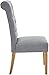 Red Hook Serena Solid-Wood Tufted Upholstered Armless Dining Chair - Set of 2, Cosmopolitan Grey