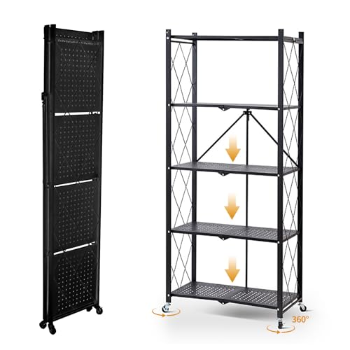 COBIVI �܂��� ���^�����b�N ���[���b�N �ړ��\ �ݒu�s�v �ƒ�p���[���b�N �L�b�`�� �Q�� ���ւȂǂ� ���ڊ� (����, 162×71×34cm�i5�w�j)