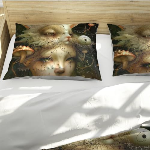 Ensemble de couette elfe et champignon finition premium 160x200
