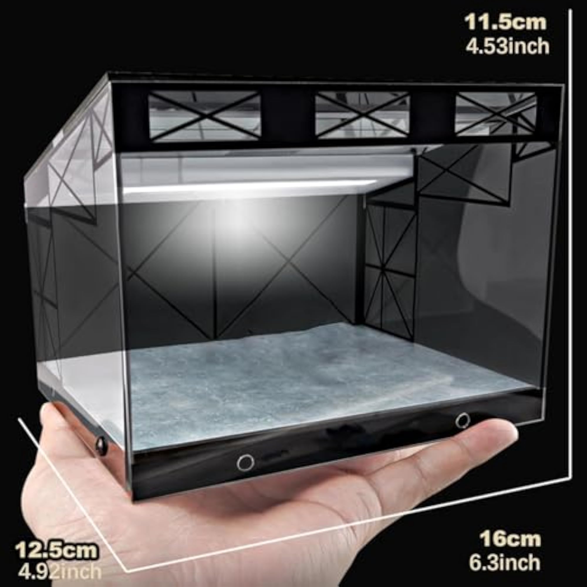 Diecast Vehicle Model Display Case with Lights