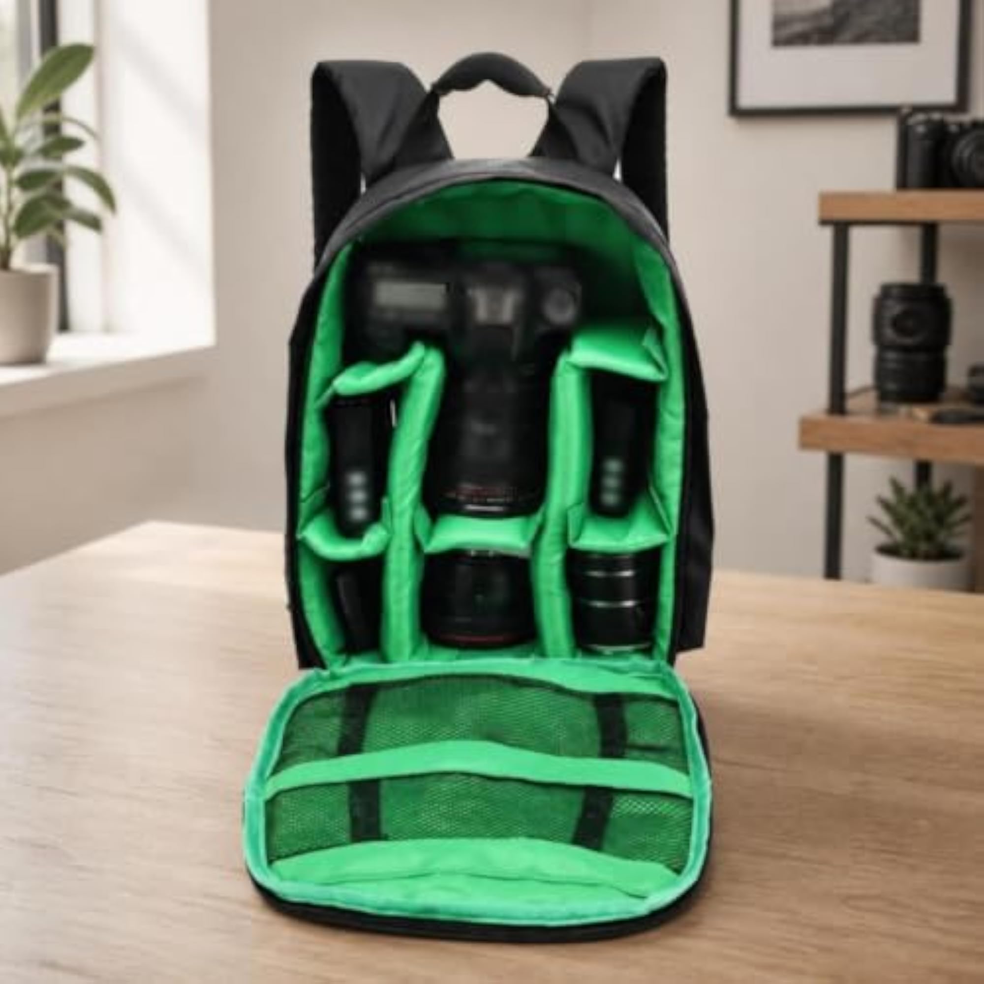 Waterproof Adjustable Dividers DSLR Camera Gear Backpack